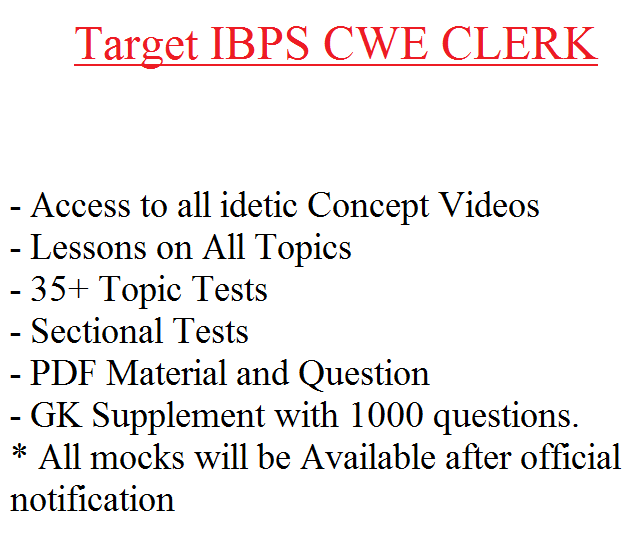 IBPS CWE CLERK